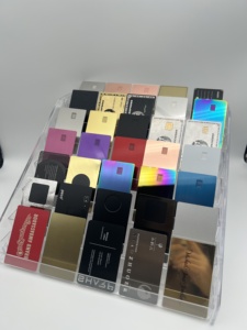 บัตรสมาร์ทการ์ดโลหะ NFC แบบไร้สัมผัสสำหรับขายส่ง ชิป EMV บัตรเครดิตโลหะแบบมีช่องใส่ชิป บัตรธุรกิจ NFC - Product Image 3