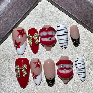 <span class=keywords><strong>Uñas</strong></span> Postizas Acrílicas de Lujo con Diamantes 3D y Pedrería, Diseño Cuadrado Corto, Hechas a Mano, <span class=keywords><strong>Precio</strong></span> al por Mayor, Marca Privada, <span class=keywords><strong>para</strong></span> Decoración de <span class=keywords><strong>Uñas</strong></span> - Product Image 6