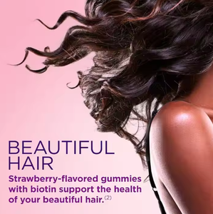 كولاجين بفيتامين وبيوتين ، 2500mcg بيوتين ، لبان بنكهة الفراولة - Product Image 2