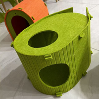 Maison pour chat en feutre épais, pliable, lavable, lit pour chat d'intérieur, niche confortable pour petits chats et chatons, OEM
