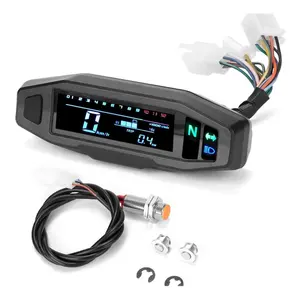 Velocímetro universal para motocicletas, medidor de óleo e tacômetro, medidor digital de velocidade para motocicletas, monitor digital LCD, odômetro