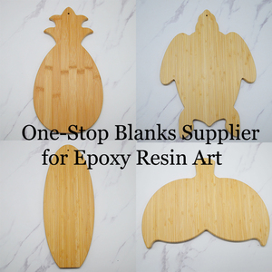 Tabla de cortar de bambú con forma de cola de pez para cocina, tabla de cortar para decoración de pared del hogar, espacios en blanco para arte de resina epoxi - Product Image 5