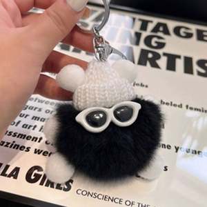 Elfe en peluche porte-clés jouet Mini mignon Cool lunettes <span class=keywords><strong>de</strong></span> soleil casquette elfe briquettes bouffée peluche poupée Anime pendentif <span class=keywords><strong>kawaii</strong></span> peluche pompon porte-clés - Product Image 4