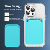Soporte Magnético Resistente para Tarjetas para iPhone 18 Pro Max 17 16 15, Cartera Deslizante para Teléfono, Funda con Bolsillo Antideslizante, 2 Ranuras para Tarjetas, Foto, OEM, ODM