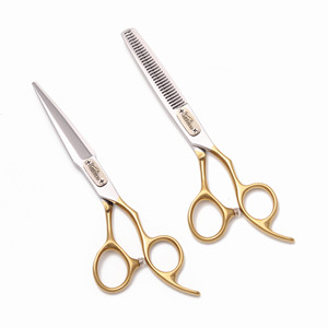 <span class=keywords><strong>Ciseaux</strong></span> à cheveux professionnels, manche doré, <span class=keywords><strong>ciseaux</strong></span> à effiler et à texturiser, différentes dents, acier japonais 440C, outils de <span class=keywords><strong>coiffure</strong></span> pour barbier - Product Image 3