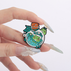 可爱青蛙珐琅别针魔法药水瓶胸针卡通蘑菇徽章饰品礼品儿童背包朋友批发 - Product Image 4