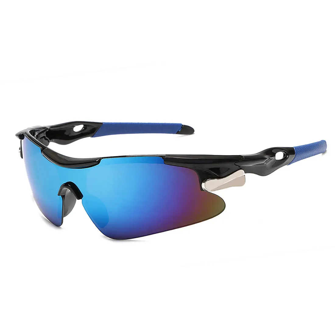 Moda venda quente half rimmed shaped sunglasses polarizada sports glasses para homens mulheres ciclismo ao ar livre windproof UV sunglasses