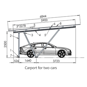 カーポートソーラーカーポート取り付けシステム防水IV形状 - Product Image 4