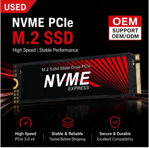 High Cost Performance Used Ymeiton M.2 NVMe SSD 2280 128G/256G for Internal Solid State Disk