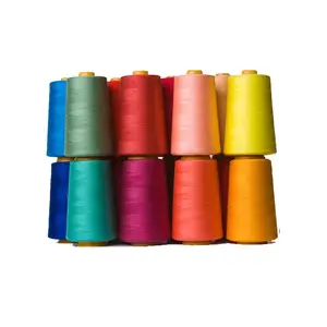Toptan fiyat dikiş için DİKİŞ MAKİNESİ 40/2 eğirilmiş Polyester dikiş iplik