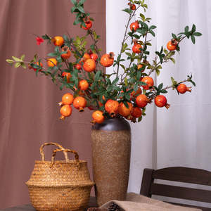 ZhiXia espuma 9 flores artificiales <span class=keywords><strong>Granada</strong></span> fruta ramas arreglo floral casa ventana mostrar artículos Decoración - Product Image 1