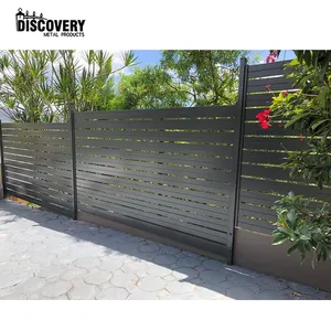 Modern Wholesale Waterproof painel decorativo jardim slat esgrima Slat Alumínio privacidade Painel Alumínio cerca ao ar livre em Miami