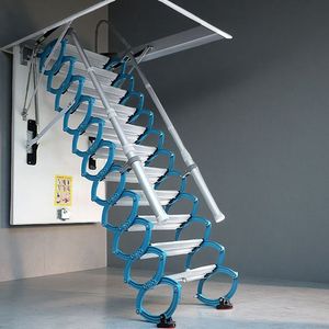 <span class=keywords><strong>Escalier</strong></span> de grenier pliable d'intérieur, échelle télescopique électrique <span class=keywords><strong>avec</strong></span> <span class=keywords><strong>main</strong></span> <span class=keywords><strong>courante</strong></span>, <span class=keywords><strong>escalier</strong></span> de loft moderne pour la maison - Product Image 1