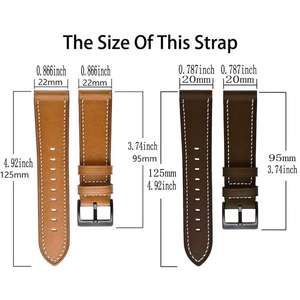 Correa de Reloj Deportiva de Moda de 22 mm, Diseño de Bucle Deportivo de Cuero Sintético para Relojes Inteligentes <span class=keywords><strong>Amazfit</strong></span> <span class=keywords><strong>GTR</strong></span> 2 3 4, Correas de Repuesto - Product Image 5