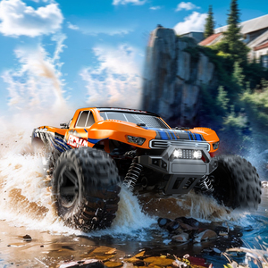Voiture télécommandée Monster Truck 4x4 brossée 1:14 - Télécommande 2.4G, moteur à aimant puissant RS390 à couple élevé, phares LED et barre <span class=keywords><strong>de</strong></span> roulement - Product Image 5