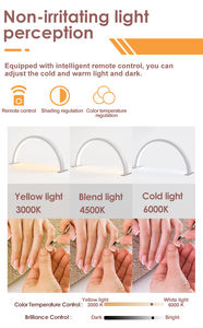 Grande Lampe de Table Demi-Lune de 28 Pouces pour Ongles, Éclairage pour Salon de Beauté, Luminaire Demi-Lune avec Logo - Product Image 4