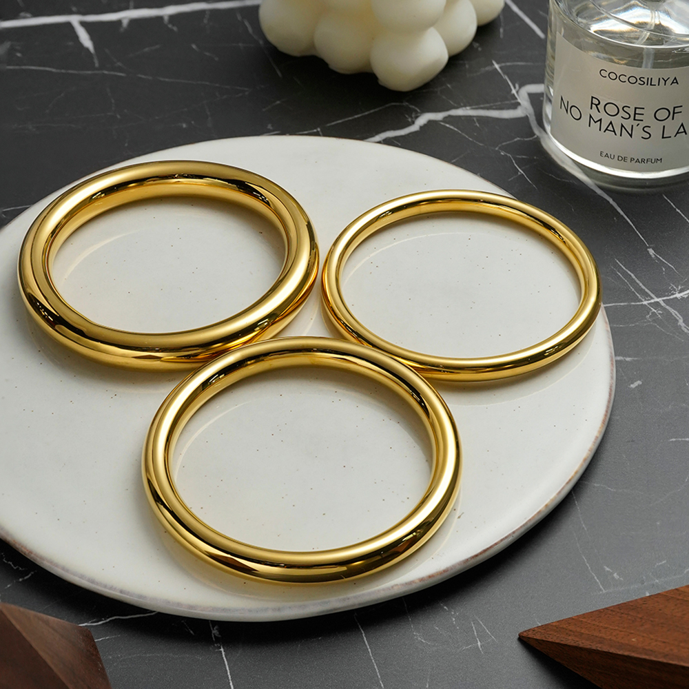 stainless steel plain bracelet