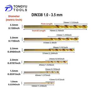 60Pcs 1.0-3.5Mm Mini HSS Khoan <span class=keywords><strong>Bits</strong></span> Set, Tin Tráng Kích Thước Nhỏ Micro Khoan Bit Cho Kim Loại Nhôm Hợp Kim Thép Nhựa Khoan - Product Image 4