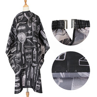 Cape de coiffure personnalisée avec motif imprimé, imperméable et anti-adhérente, pour adultes