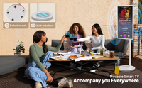 Pantalla táctil Android de 27 pulgadas Smart TV con soporte móvil Puerto de carga Pantalla interactiva para uso comercial