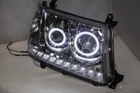 Phare avant LED avec boîtier argenté, pour Toyota, Land cruiser, LC100, 4700, FJ100, 2006 — 2007