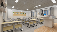 Fournitures scolaires de haute qualité Bureau d'étudiant et chaise avec structure métallique