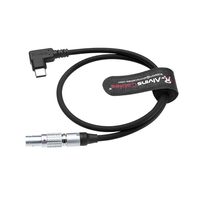 Câble d'alimentation USB-C Type-C à angle droit Alvin's, 2 broches mâle, charge rapide pour DJI Ronin |   Tilta |   Teradek |   SmallHD |   Caméras Z-CAM