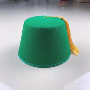 PAFU Accessoire de Costume <span class=keywords><strong>Marocain</strong></span> Chapeau de Fès en Feutre Turc <span class=keywords><strong>Rouge</strong></span> Arabe - Product Image 5