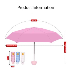 Gift Box Set <b>Umbrella</b> Wholesale High Quality 5 Fold Sun protection Uv protection Compact Portable Capsule <b>Umbrellas</b> - Product Image 5