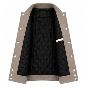 100% High Quality Custom Logo Men Fashion Varsity <b>Jacket</b> Casual Wear Solid Color Slim Fit Men <b>Winter</b> Varsity <b>Jacket</b> - Product Image 3