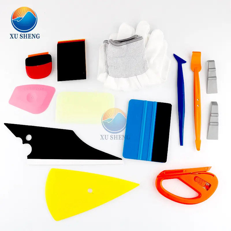 Boîte à outils en plastique pour raclage à l'eau, raclette plastique souple, lame de couteau, enveloppes en vinyle de voiture, Film PPF outils d'installation