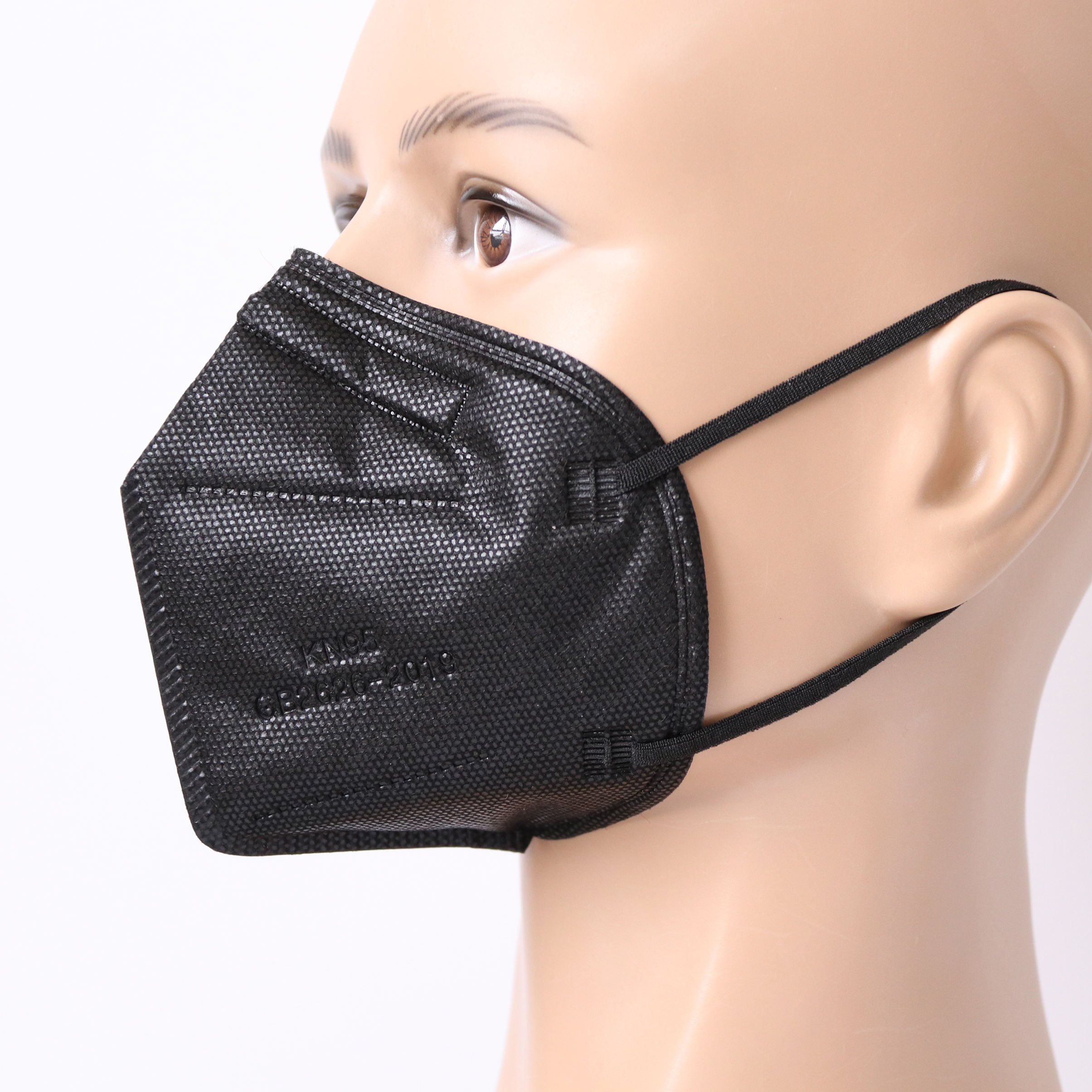 50PCS Per Box Black KN95 GB2626 Disposable Facemask KN95 Mask For Adults