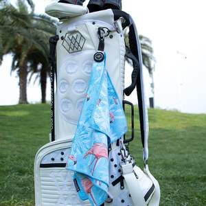 Custom LOGO Magnetic Golf Towel Microfiber Waffle Design with <b>Clip</b> Industrial Strength Magnet <b>for</b> Strong Hold to Golf Bags - Product Image 4