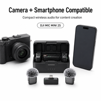 Mic Mini 2S Lavalier-Mikrofon mit Eingebauter Batterie für 3,5mm Steckanschluss Live-Streaming Geräuschunterdrückung