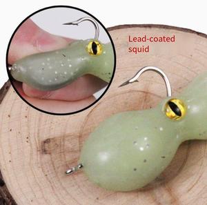 Aotuo Esche Artificiali Morbide a Forma di <span class=keywords><strong>Calamaro</strong></span>/Polpo Realistico da 11cm 21g con Piombo Interno e Doppie Ancorette Ausiliarie per la Pesca in Mare da Barca - Vendita Calda - Product Image 4