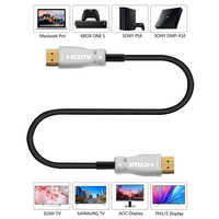 Câble à fibre optique 4K 60Hz 2.0 haute vitesse 18 Gbit/s HDR 3D plaqué or 24 carats, optique active pour PS5, Xbox, ordinateur, HDTV, home cinéma