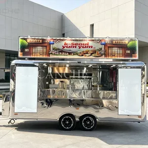 Chariot de nourriture mobile rapide en acier inoxydable pour la vente de glaces et de beignets, populaire en Europe, pour la vente en extérieur dans les rues - Product Image 6