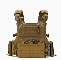 Gilet tactique modulaire (à libération rapide) durable, résistant aux déchirures, multi-poches, équipement d'entraînement pour la randonnée, le bushcraft, l'escalade et les sports