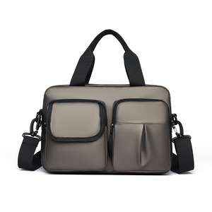 Nouvelle sacoche bandoulière polyvalente en cuir véritable pour homme, grande capacité, décontractée, simple, pour voyage et affaires - Product Image 1