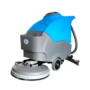 Mini máquina de limpieza de fregador de piso automático para caminar detrás de la máquina de Limpieza de piso, equipo de barredora de piso,