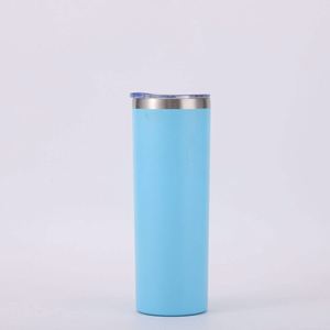 20 OZ Double Wall Vacuum Insulation Water <b>Bottle</b> <b>Coffee</b> Mug Slim Stainless Steel Skinny Tumbler with Seal Lid and Straw - Product Image 6