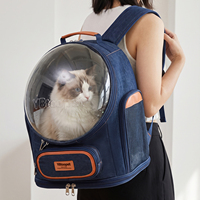 Sac à dos pliable pour animaux de compagnie, respirant, en maille, avec fenêtre transparente, multi-ouvertures pour chatons et chiots