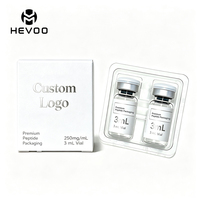 Boîte d'emballage double pour peptides de 3 ml, boîte en carton de luxe, boîte d'emballage coulissante fantaisie pour peptides avec insert en plastique