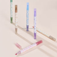 Spidol Highlighter Multi-warna Kustom Dua Ujung Dua Warna Beraroma Set Pulpen Highlighter Tulisan Halus
