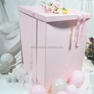 <span class=keywords><strong>Boîte</strong></span> cadeau surprise pour la Saint-Valentin et les anniversaires, grand carton <span class=keywords><strong>à</strong></span> ballons, boîtes rigides en carton de qualité, couleur personnalisée, recyclable - Product Image 1