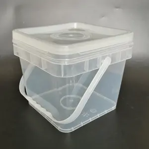 Белый/прозрачный пластиковый мешок квадратной формы, без БФА, для пищевых продуктов, 4 л, 5 л, 10 л, 15 л