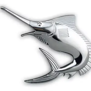 Emblèmes et badges de voiture personnalisés Plaque signalétique de véhicule en ABS requin pour galvanoplastie