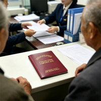 Protège-certificat personnalisé en cuir PU avec estampage à chaud or, porte-documents pour collection de fonds de secours gouvernementaux, vente en gros