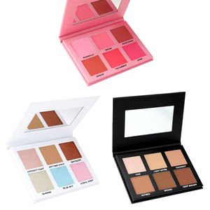 Personnalisé bricolage 6 couleurs paillettes miroitant bronzant surligneur Blush Palette longue durée Matte <span class=keywords><strong>Contour</strong></span> Palette - Product Image 1
