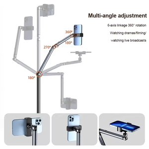 Lazy Aluminum Alloy Flexible Adjustable 360 Rotation Floor <b>Stand</b> <b>Tablet</b> PC Mobile Phone Holder for Bed Use - Product Image 2